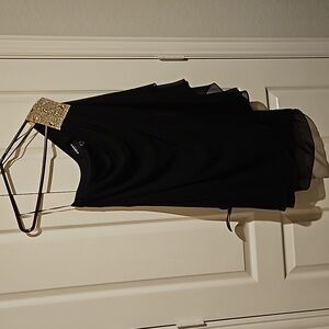 One shoulder black dress